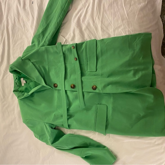 NEW Topshop Belted Blazer in Green with Buttons US size 6 women’s oversized fit - Picture 13 of 16
